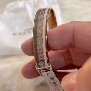 COACH Gold & Purple Bangle Bracelet